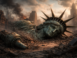 Diterpa Angin Kencang, Replika Patung Liberty Brasil Ambruk