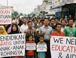 Pengungsi Rohingya di Pekanbaru Turun ke Jalan Tuntut Kehidupan Layak dan Akses Dasar yang Lebih Adil