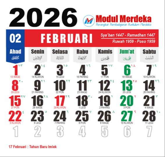 cuti bersama dan libur nasional februari 2026