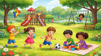 gambar ilustrasi anak-anak bermain