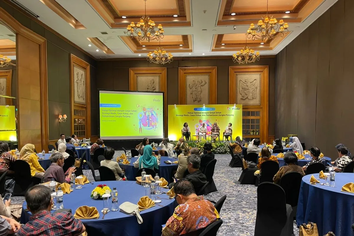 Suasana seminar kesehatan yang digelar Prodia bertajuk “Hidup Optimal dengan Ginjal Sehat: Strategi Medis, Gaya Hidup, dan Pemantauan Jangka Panjang" yang digelar di Jakarta pada Minggu (8/3/2026). ANTARA/HO-Prodia