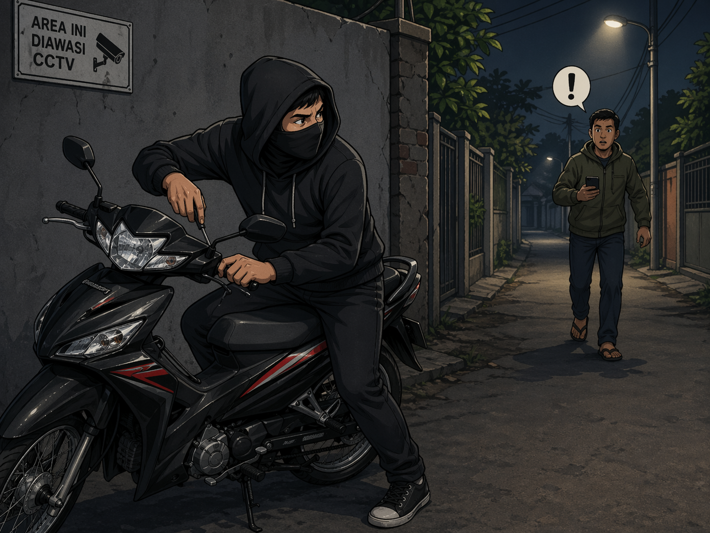 ilustrasi remaja curanmor