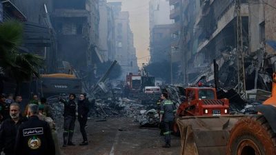 Foto: Salah satu sudut kota di Lebanon yang terkena serangan Israel (Getty Images/Daniel Carde)