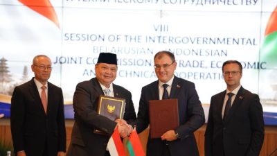 Indonesia, Menko Perekonomian Airlangga Hartarto bertemu PM Belarus Alexander Turchin di Minsk, Jumat (15/5/2026). (Dok Kemenko Perekonomian)