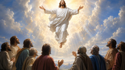 Ilustrasi Kenaikan Yesus Kristus.