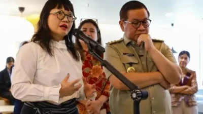 Wakil Menteri Pendidikan Tinggi, Sains, dan Teknologi (Wamendiktisaintek) Stella Christie (kiri) dan Gubernur DKI Jakarta Pramono Anung (kanan) menghadiri Jakarta Urban Knowledge Hub (JUKH) di Jakarta, Senin (8/6/2026). ANTARA/HO-Kemdiktisaintek.